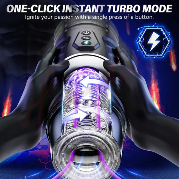 Black Knight Automatic Male Masturbator – 7 Thrusting & Rotating Modes