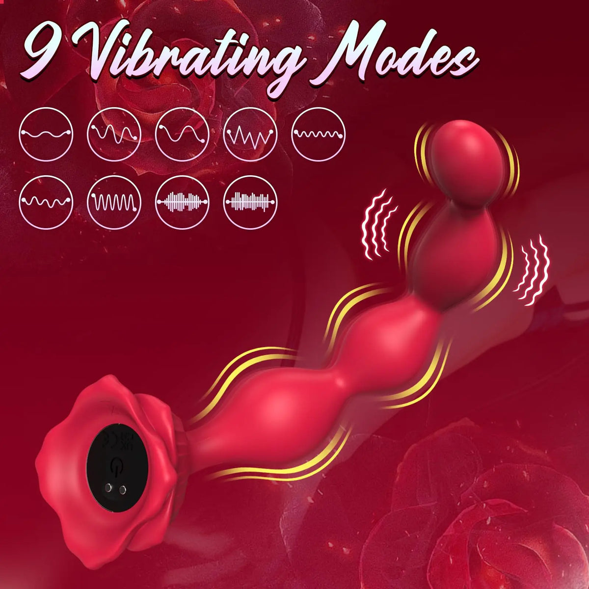 Rose Fusion Prostate Massager – Vibrating Anal Beads & Butt Plug