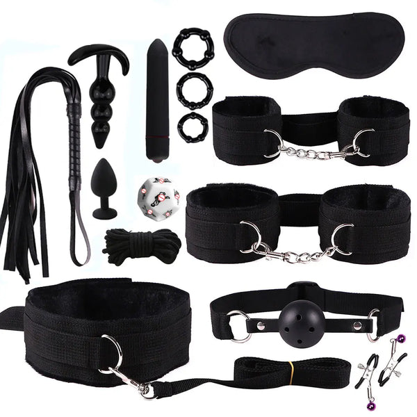 Beginner's BDSM Kit – 15-Piece Bondage Set for Couples