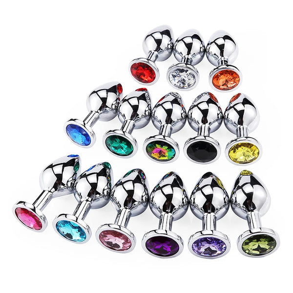 Gems of Pleasure — 3-Piece Metal Butt Plug Set