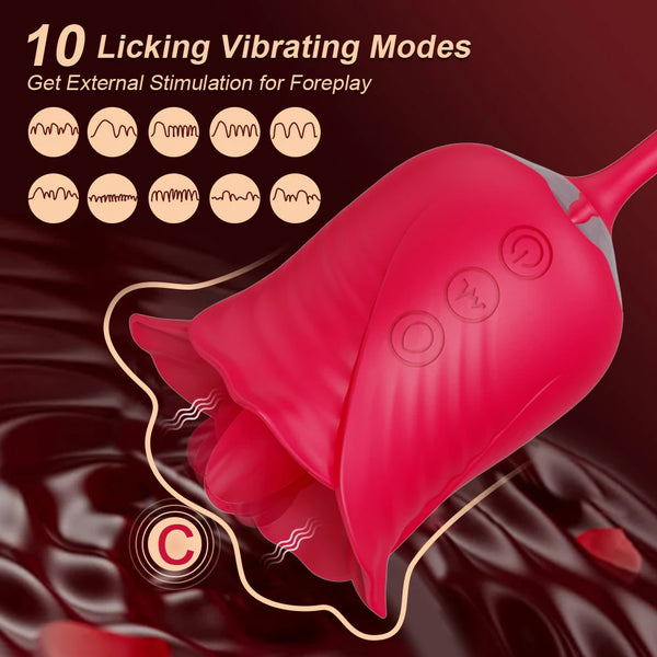 Rose Bliss Pleasure Pump – Licking, Sucking, Thrusting, Vibrating