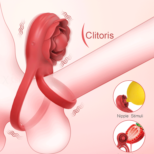 Rose Pulse Vibrating Cock Ring