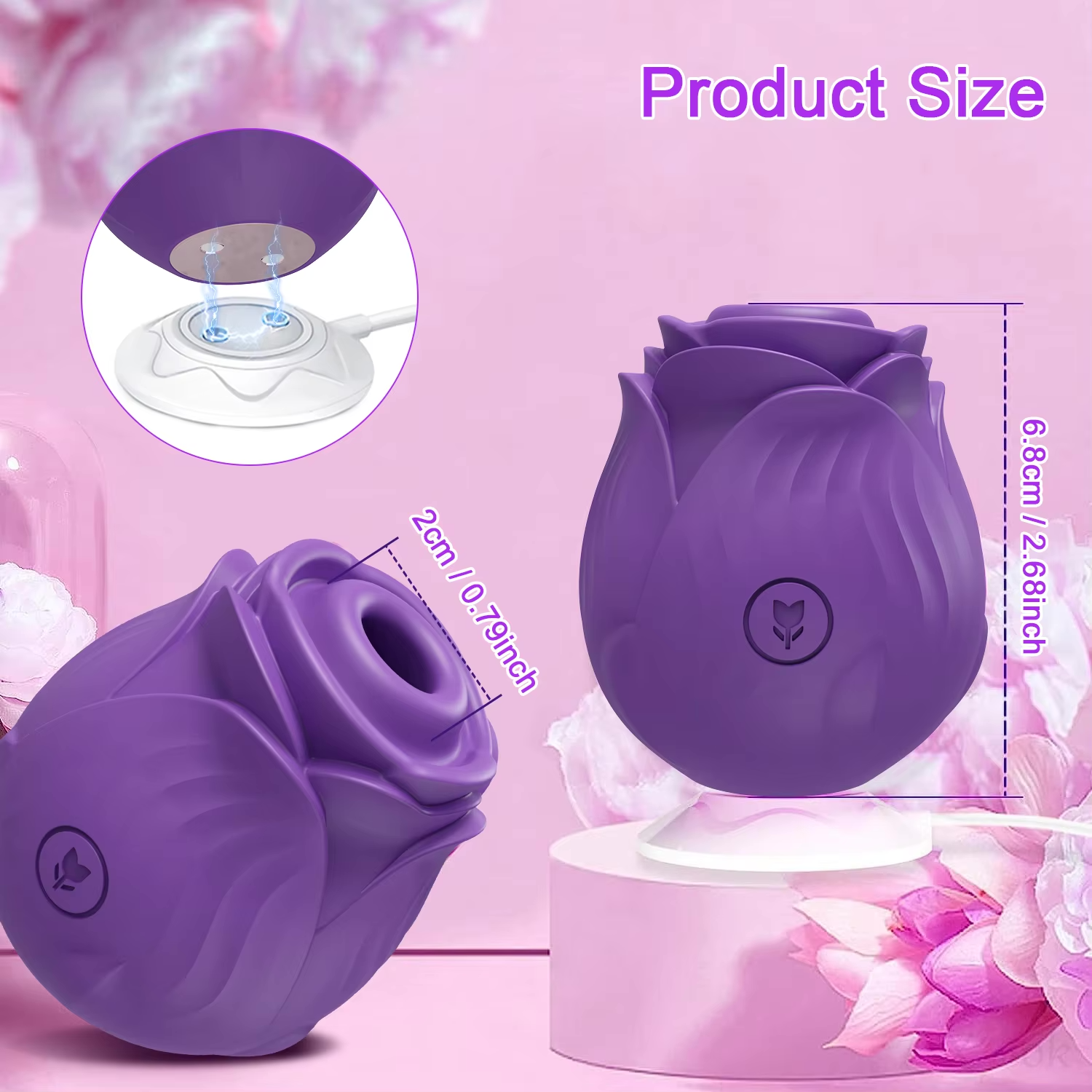 Rose Bloom Sucking Vibrator Illuminaughty Rose Bloom Sucking Vibrator Illuminaughty