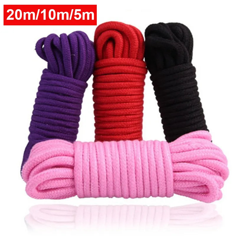 Soft Cotton Bondage Rope – Shibari & BDSM Rope in Multiple Colors