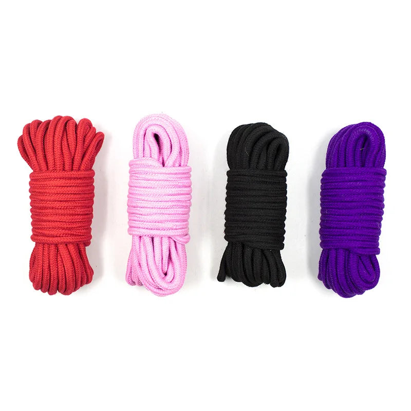 Soft Cotton Bondage Rope – Shibari & BDSM Rope in Multiple Colors