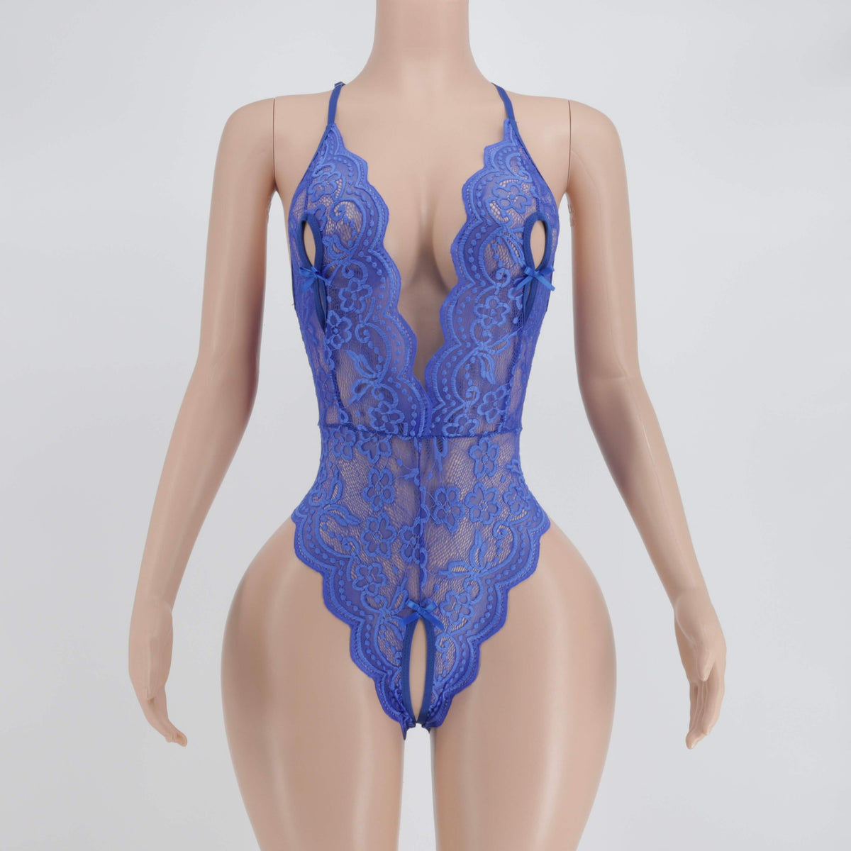 Seductive Lace Crotchless Teddy Lingerie