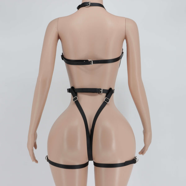 Midnight Blush Body Harness – Adjustable Leather Harness