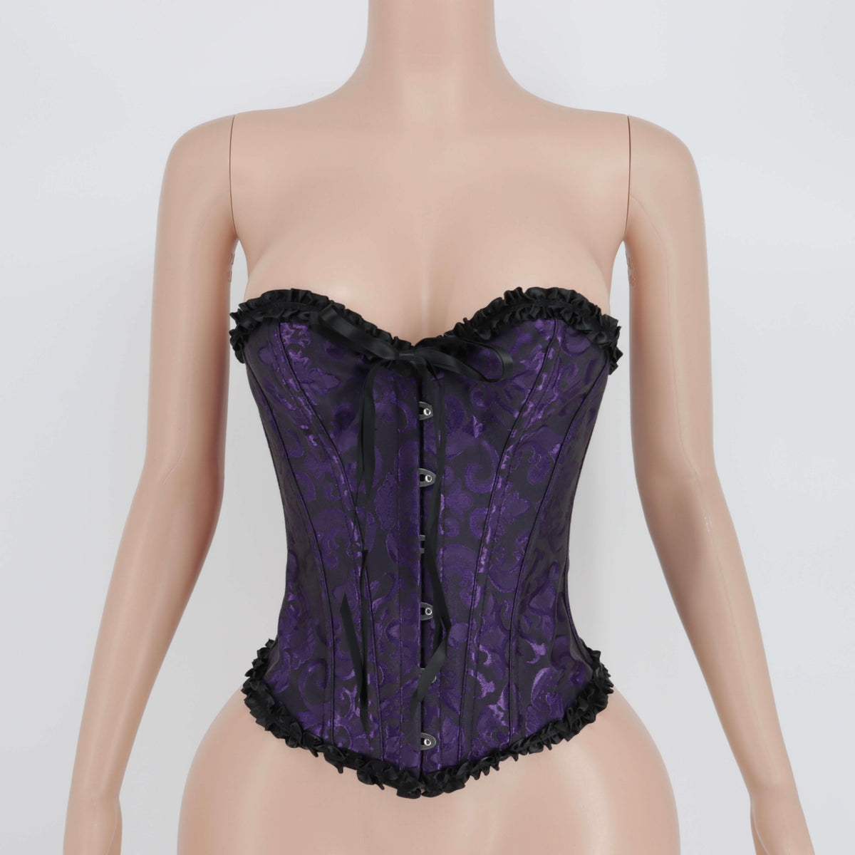 Amethyst Dusk Corset – Deep Purple Lace-Up