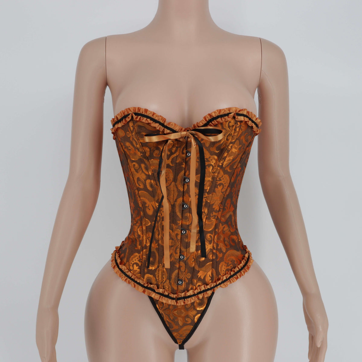 Autumn Gold Corset – Golden Brown Lace-Up