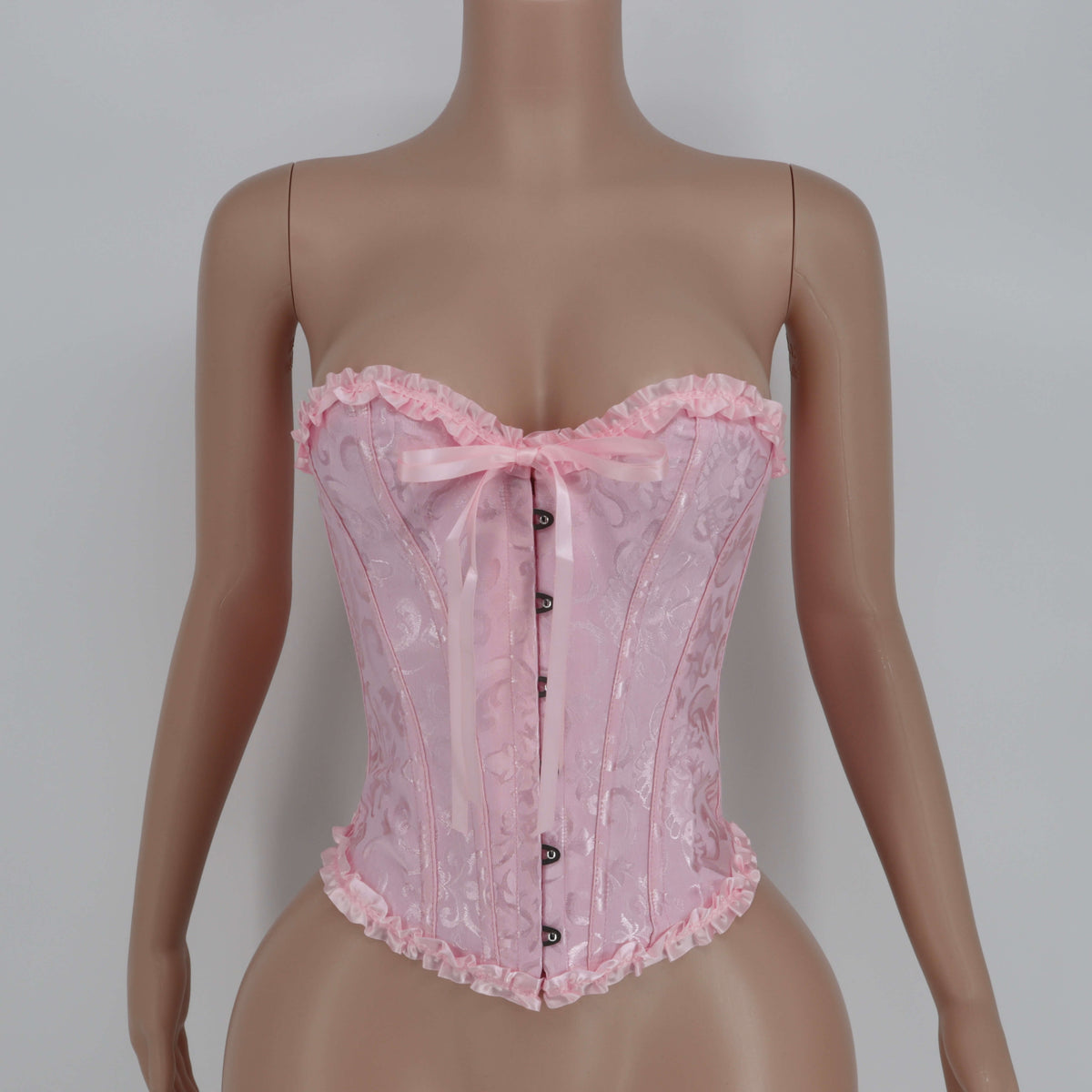 Blush Blossom Corset – Light Pink Lace-Up