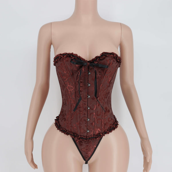 Chocolate Luxe Corset – Elegant Brown Lace-Up