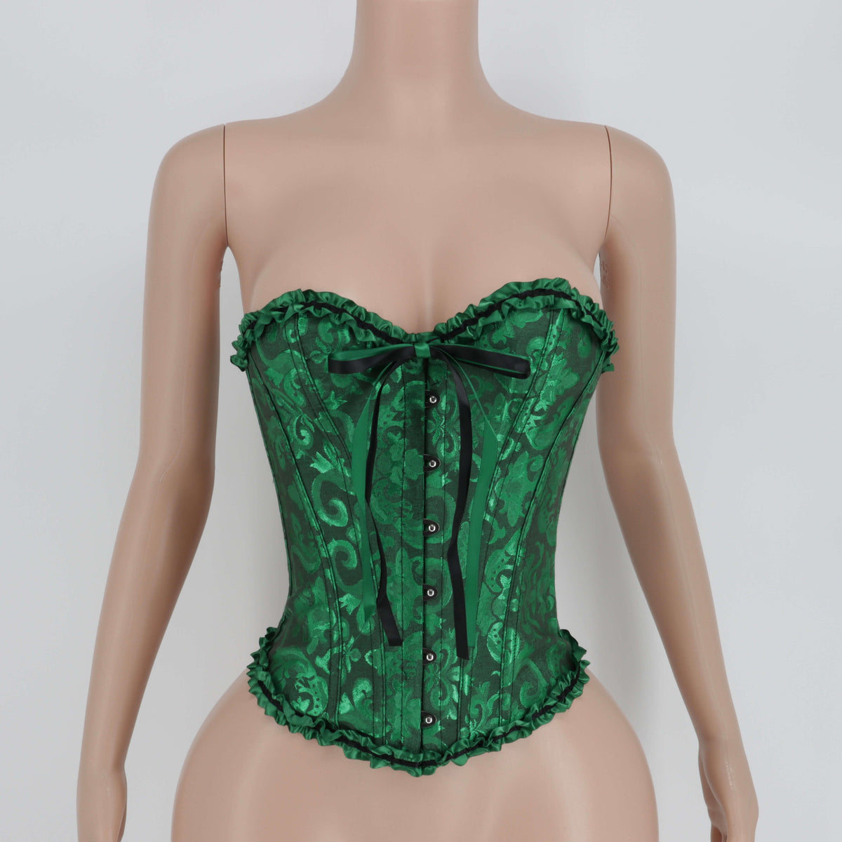 Forest Enchantment Corset – Dark Green Lace-Up