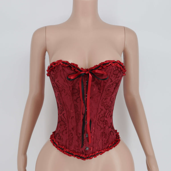 Crimson Desire Corset – Bold Red Lace-Up