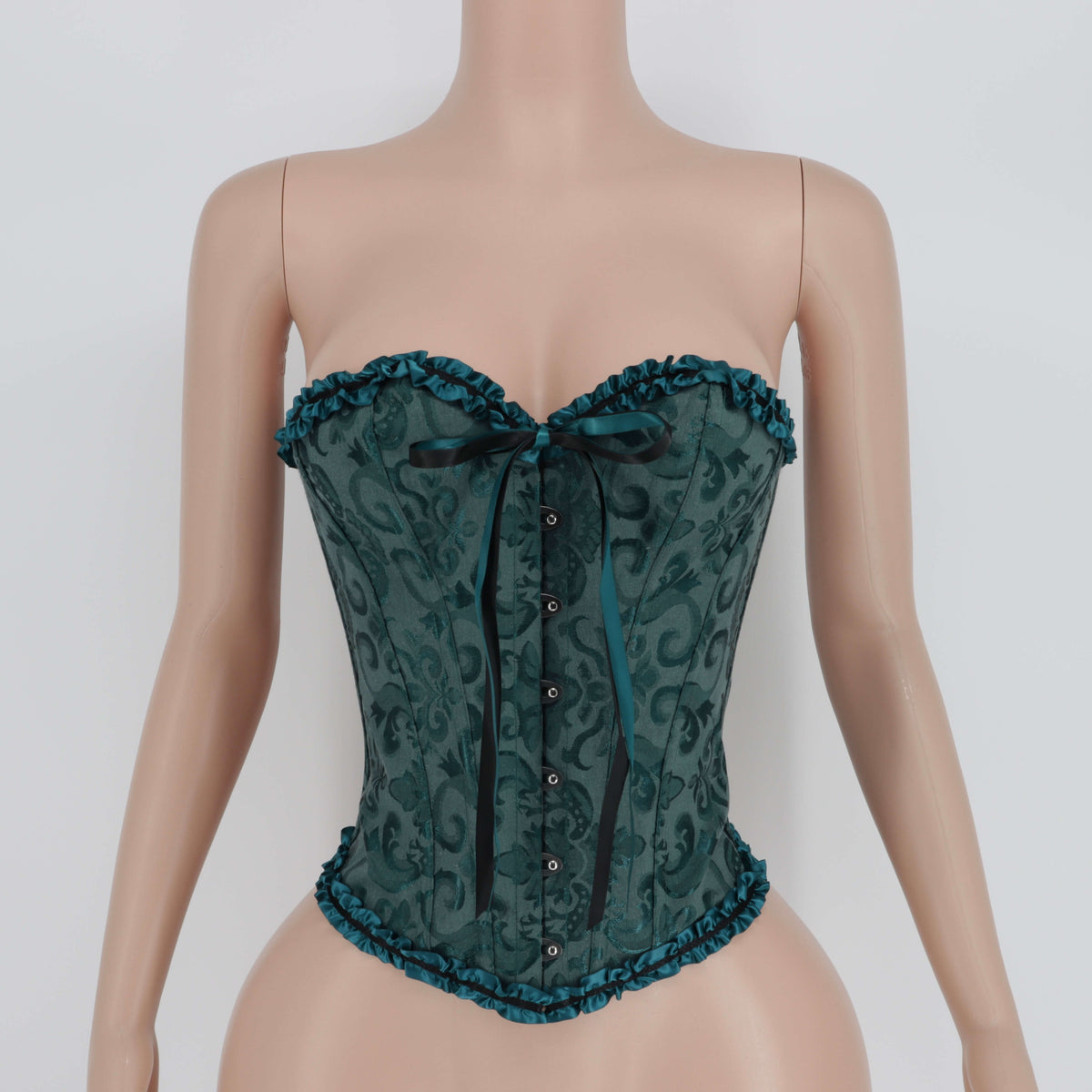 Mystic Teal Corset – Dark Teal Lace-Up