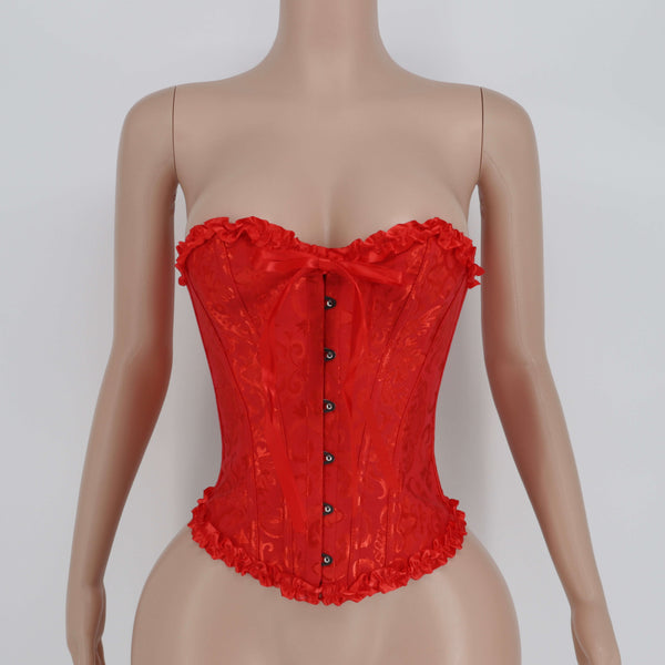 Scarlet Temptation Corset – Vibrant Red Lace-Up