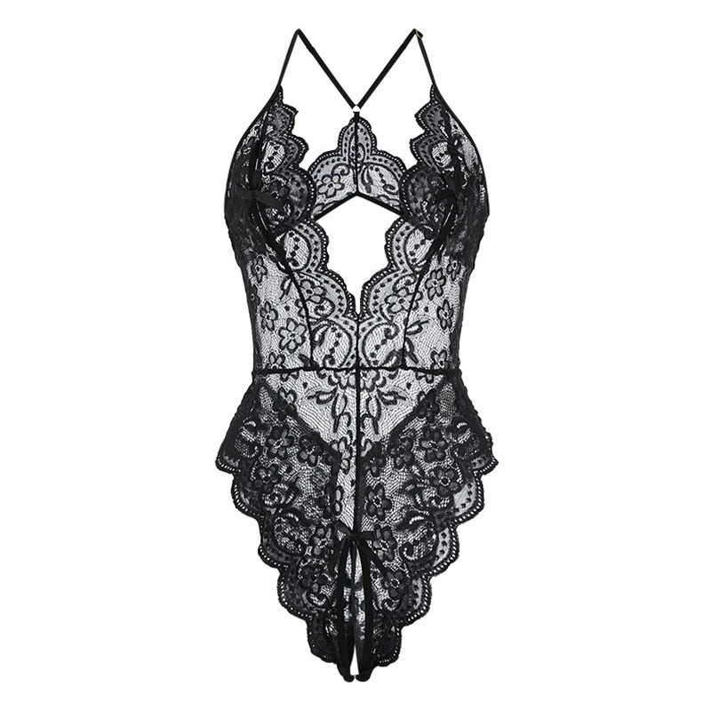 Seductive Lace Crotchless Teddy Lingerie - Sexy Open Crotch Lingerie Illuminaughty Seductive Lace Crotchless Teddy Lingerie - Sexy Open Crotch Lingerie Illuminaughty