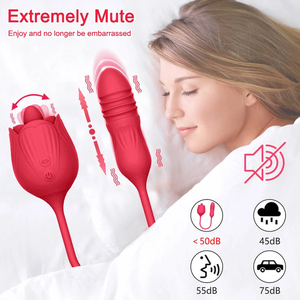 Rose Rhythm – Licking & Thrusting Vibrator