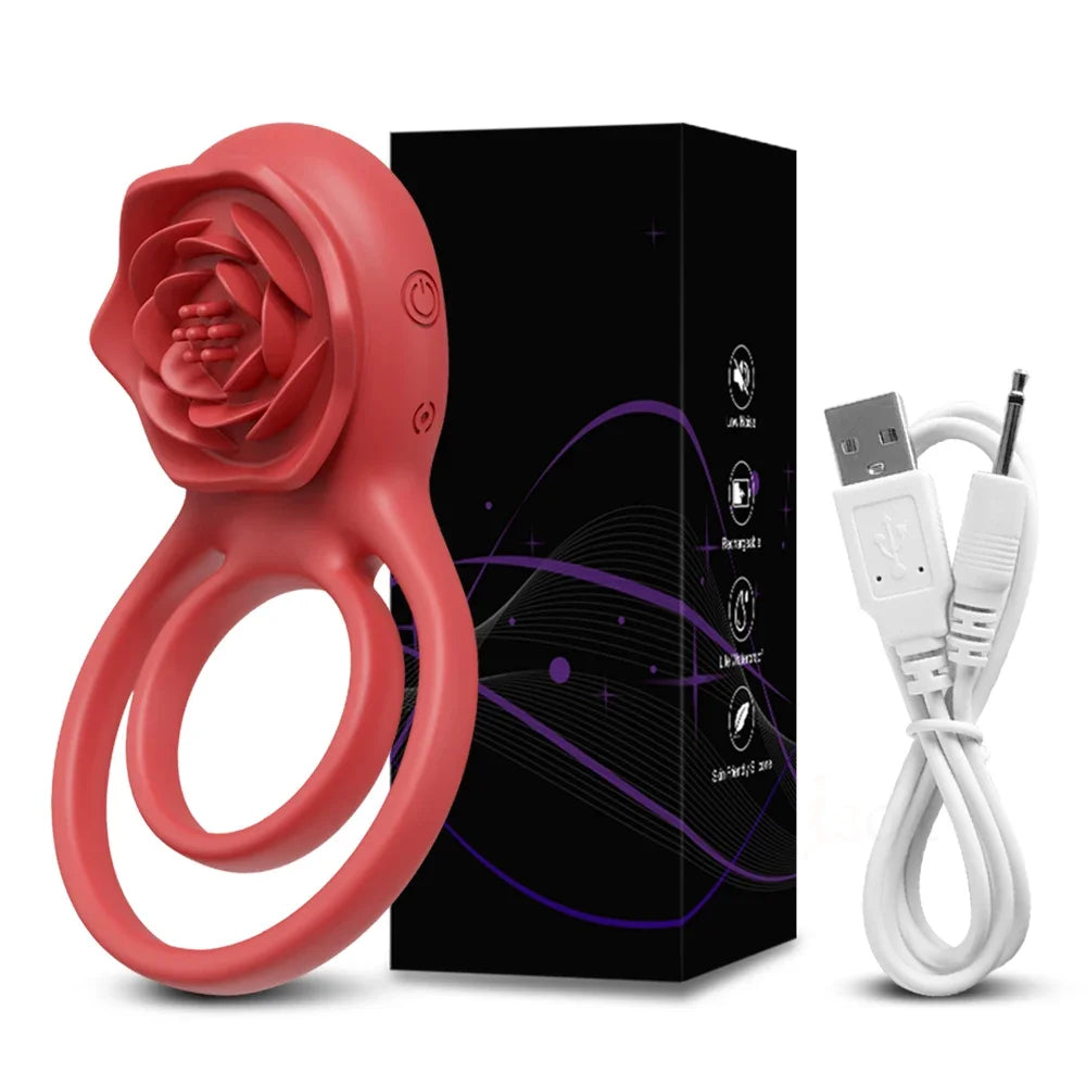Rose Pulse Vibrating Cock Ring Illuminaughty Rose Pulse Vibrating Cock Ring Illuminaughty