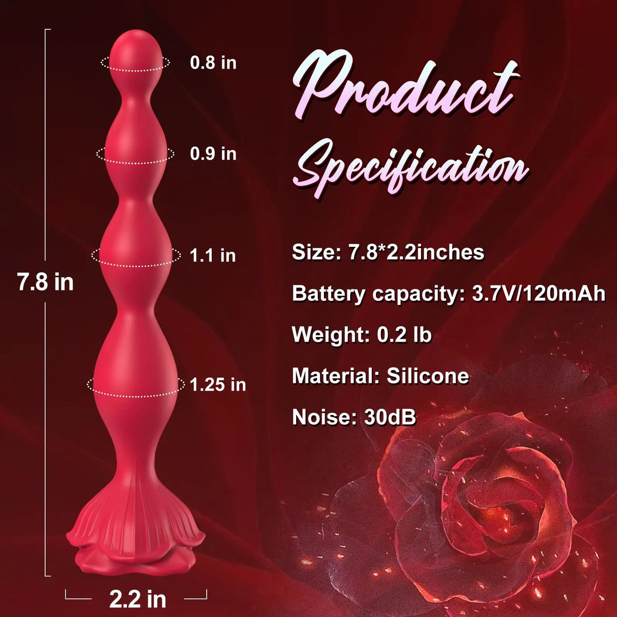 Rose Fusion Prostate Massager – Vibrating Anal Beads & Butt Plug