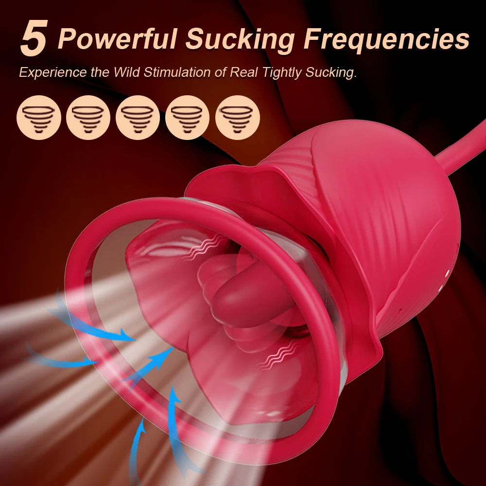 Rose Bliss Pleasure Pump – Licking, Sucking, Thrusting, Vibrating