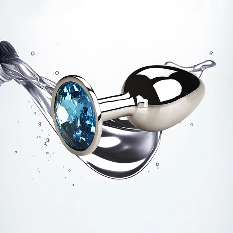 Gems of Pleasure 3-Piece Metal Butt Plug Set Illuminaughty Gems of Pleasure 3-Piece Metal Butt Plug Set Illuminaughty