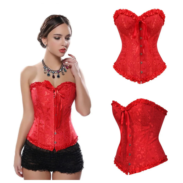 Crimson Desire Corset – Bold Red Lace-Up