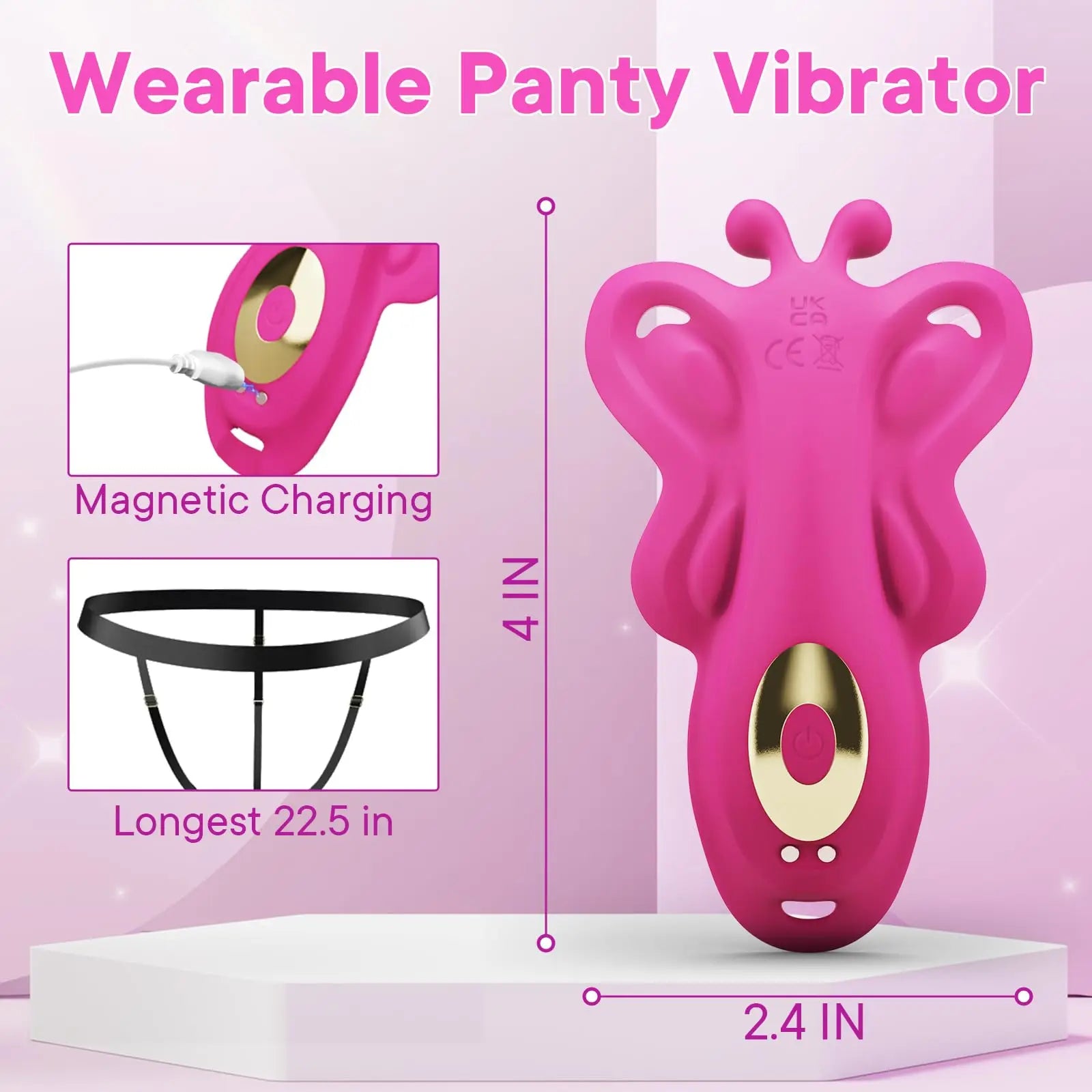Butterfly Bliss App-Controlled Wearable Vibrator Illuminaughty Butterfly Bliss App-Controlled Wearable Vibrator Illuminaughty