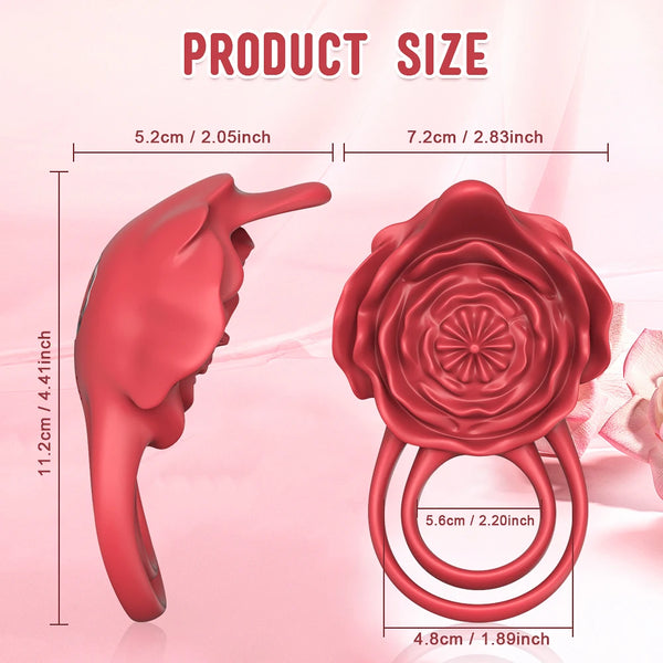 Rose Pulse Vibrating Cock Ring